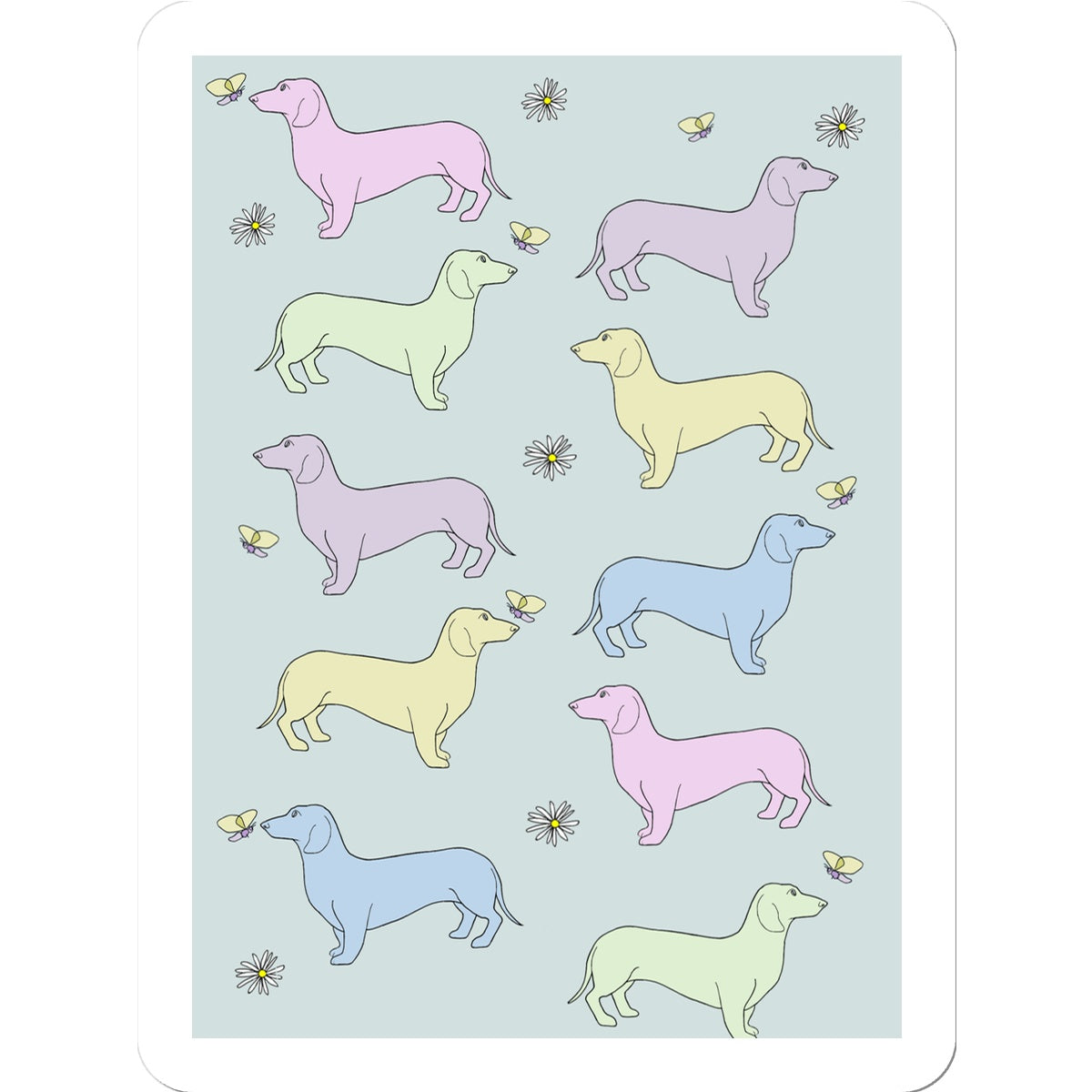 Rainbow Dachshunds Rainbow Dogs  Sticker