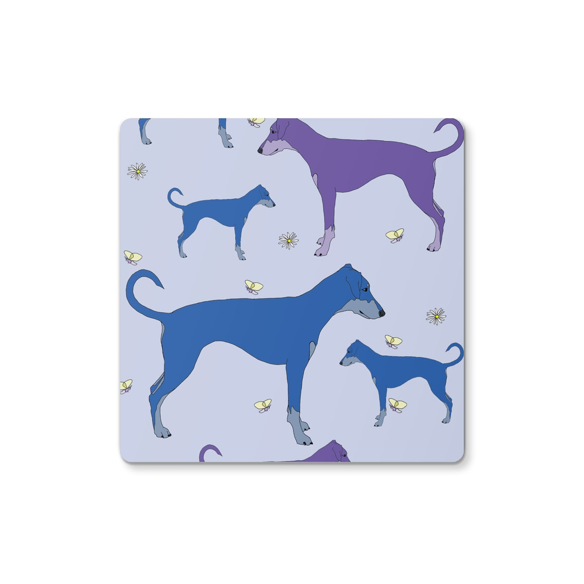 Rainbow Dogs Dobermans Coaster