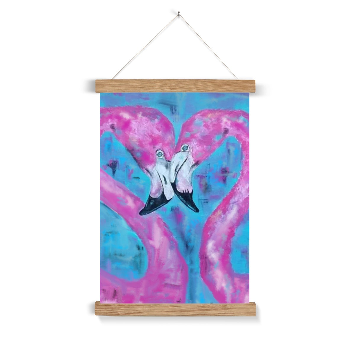 Flamingo Tango Fine Art Print with Hanger