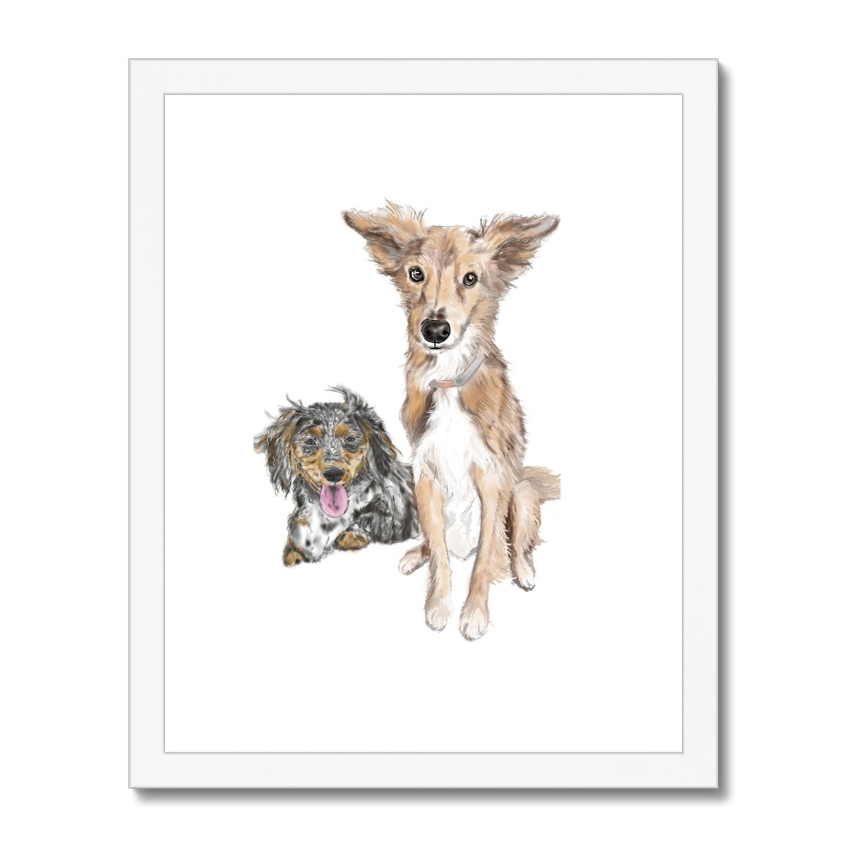 Customer Requests Nicky & Eevee Pet Portrait  Framed & Mounted Print