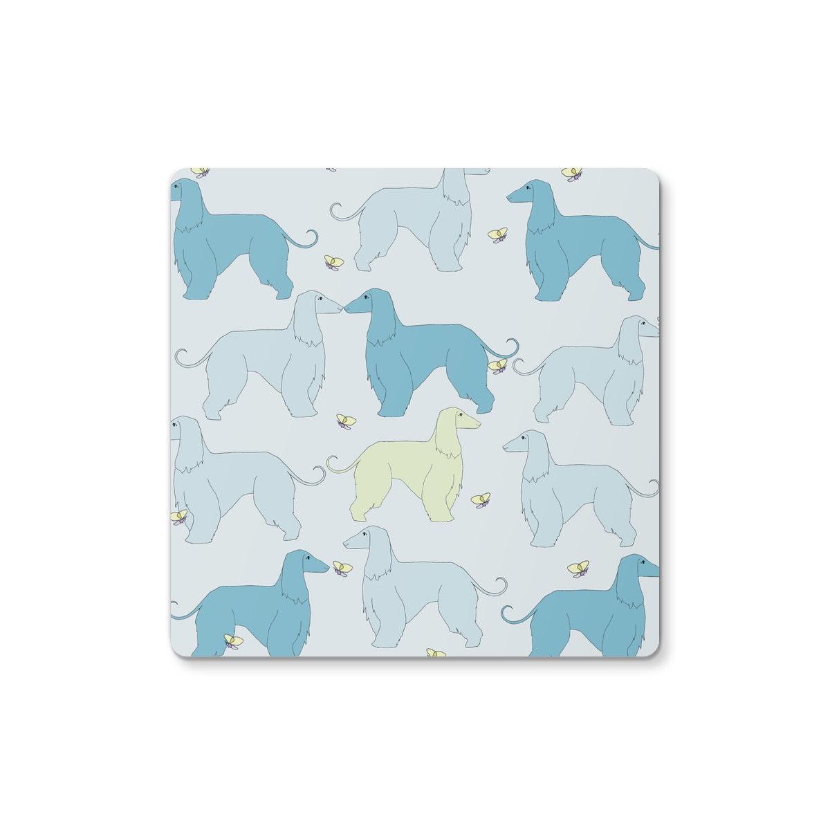 Afghan Breeze Rainbow Dogs Coaster