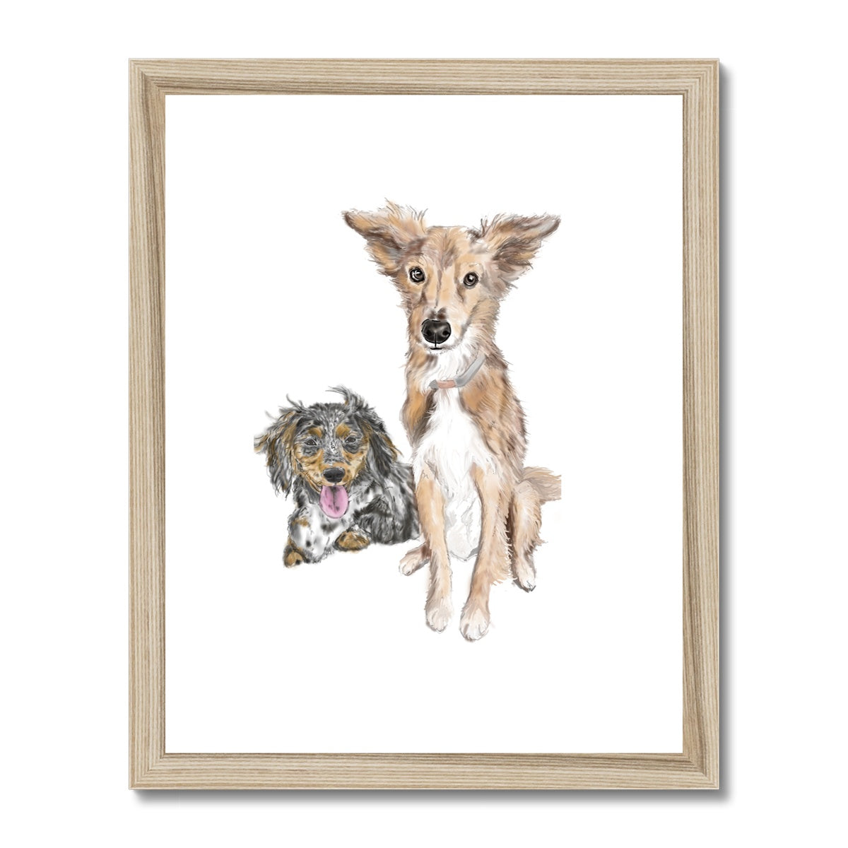 Customer Requests Nicky & Eevee Pet Portrait  Framed & Mounted Print