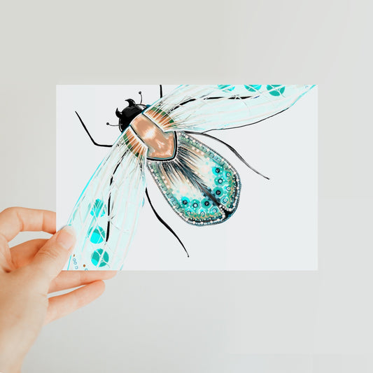 Bejewelled Beetle Bug Classic Postcard