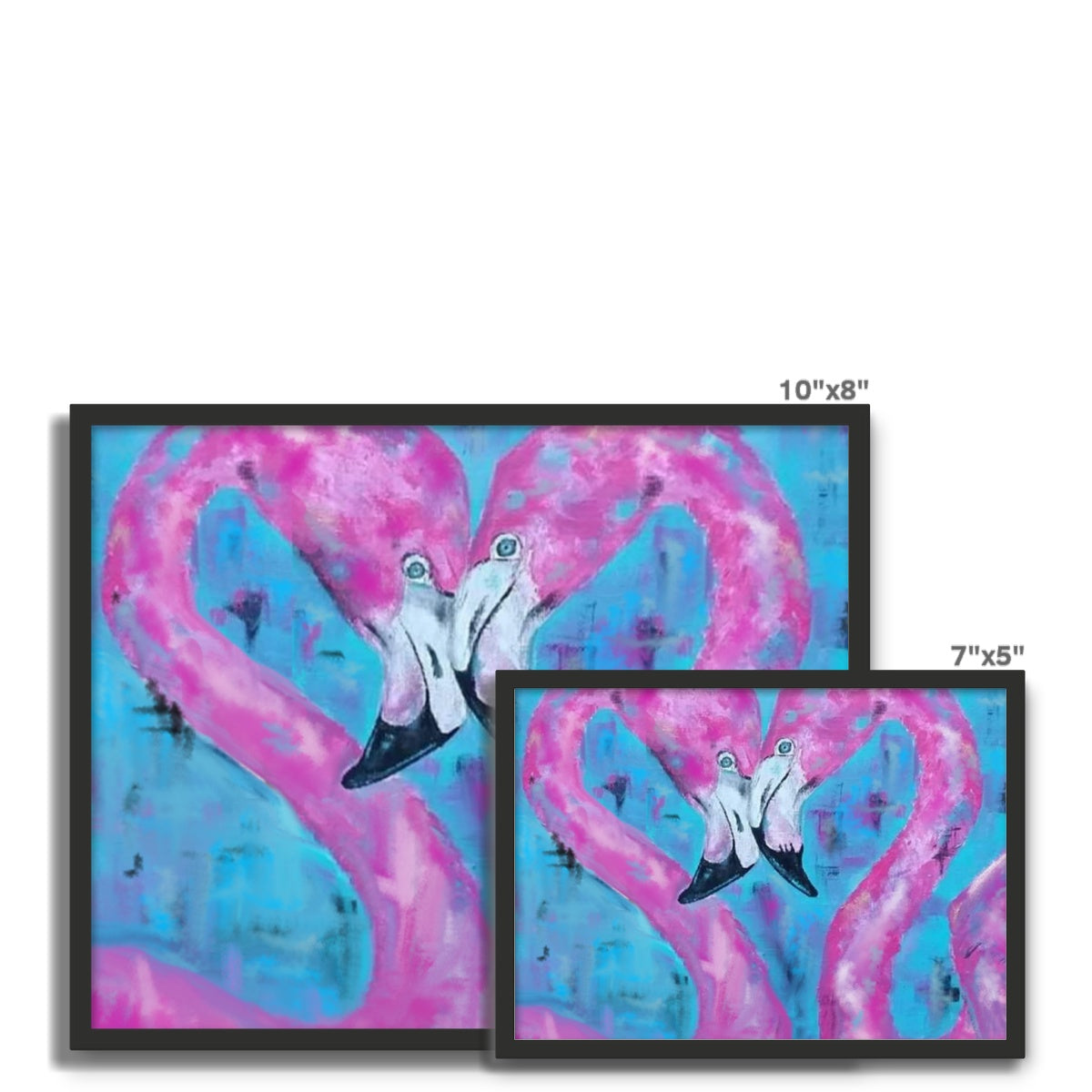 Flamingo Tango Framed Photo Tile