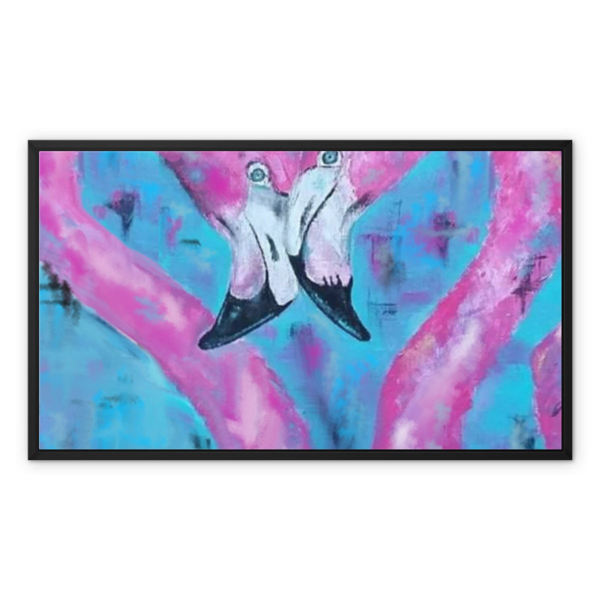 Flamingo Tango Framed Canvas