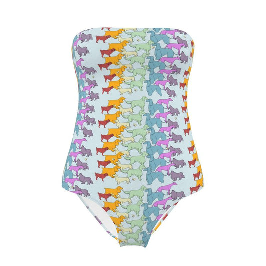 Rainbow Dogs Together Swimsuit