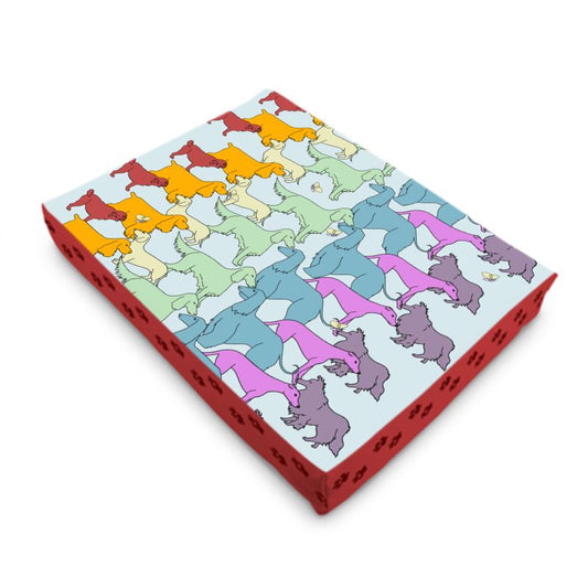 Rainbow Dogs Together Pet Bed
