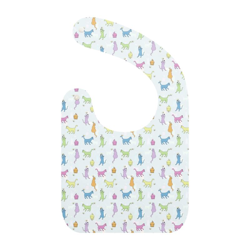 Rainbow Cats Baby Bib