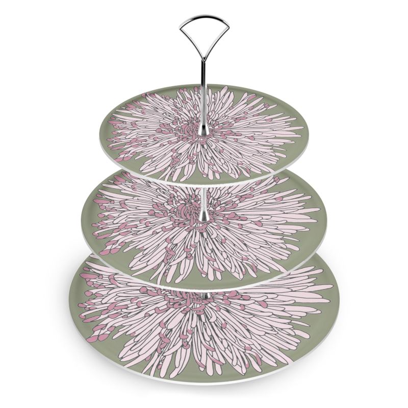 Floral Independence Cake Stand