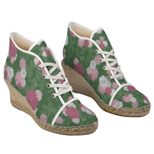 Floral Exuberance Ladies Wedge Espadrilles