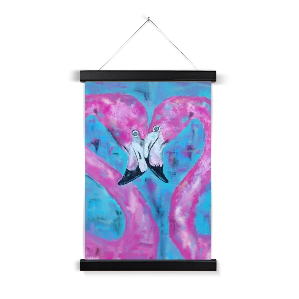 Flamingo Tango Fine Art Print with Hanger