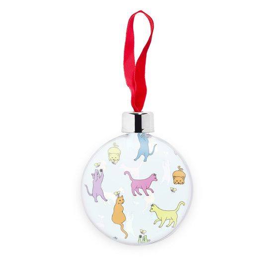 Rainbow Cats Transparent Christmas bauble