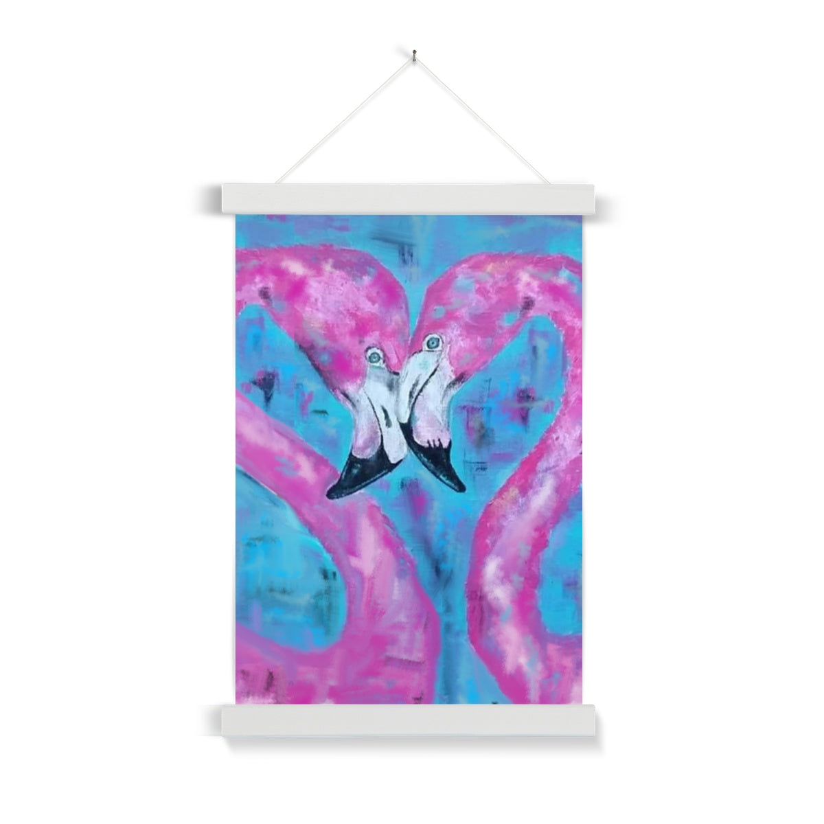 Flamingo Tango Fine Art Print with Hanger