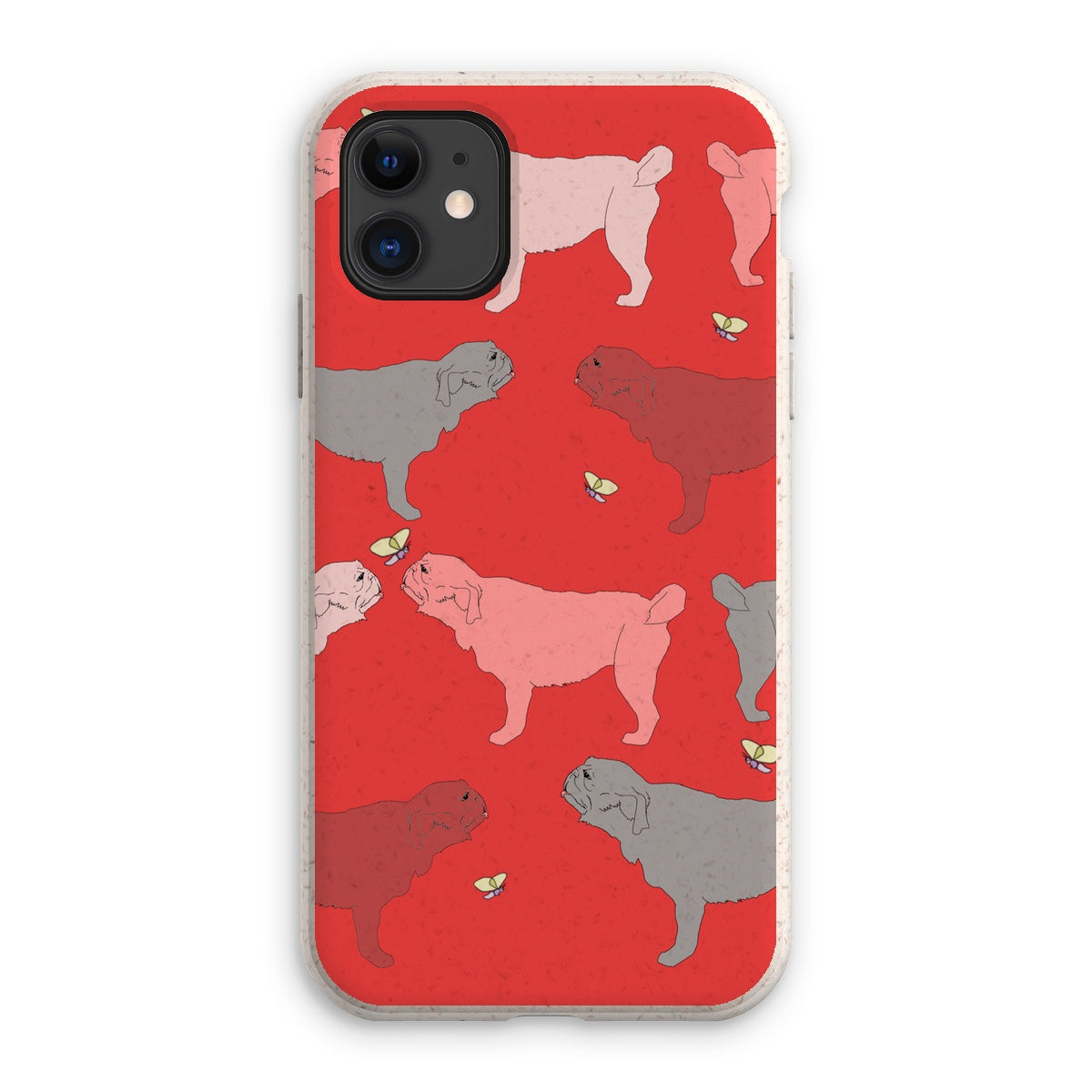 Rainbow Dogs Pug  Eco Phone Case