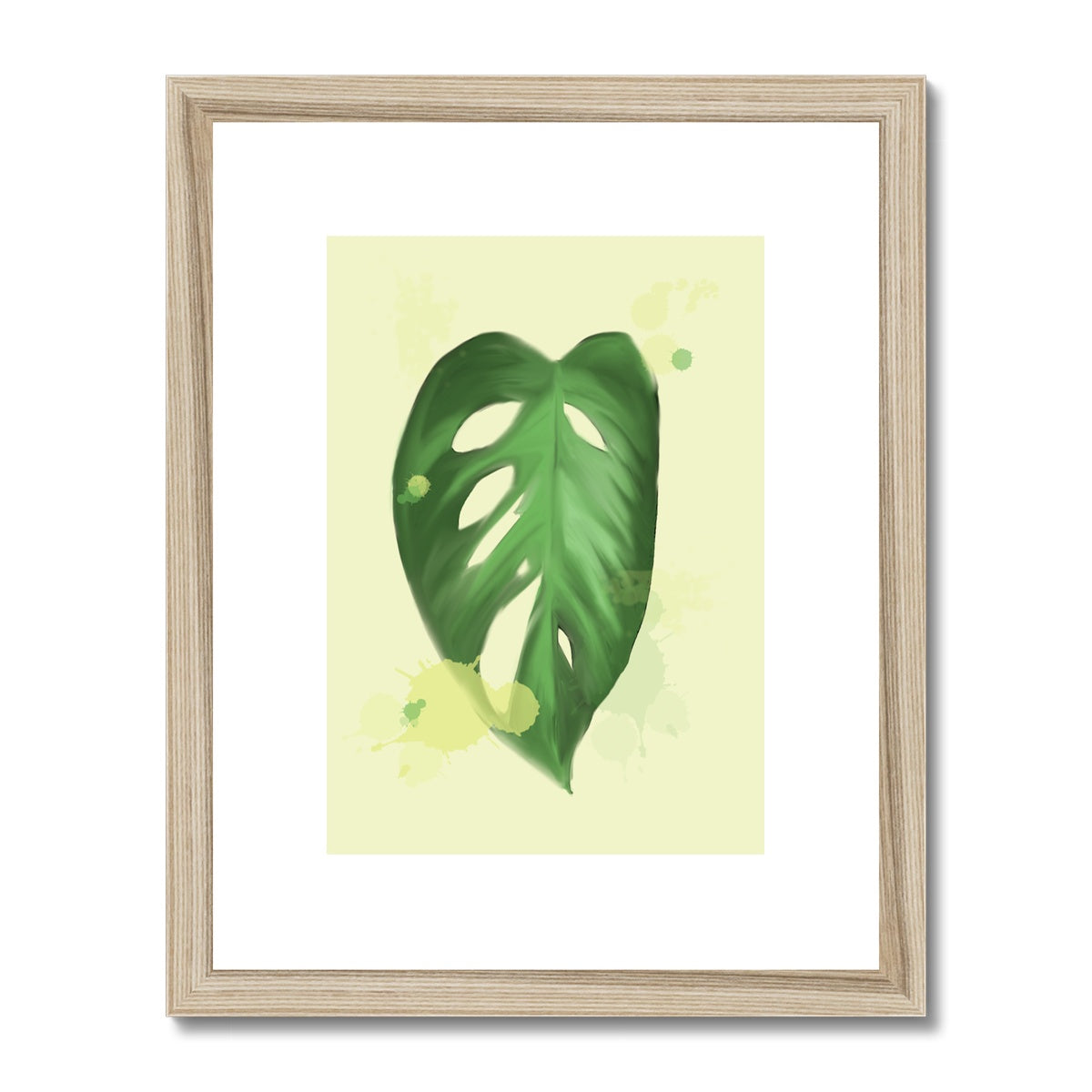 Monkey Mask Houseplant Framed & Mounted Print