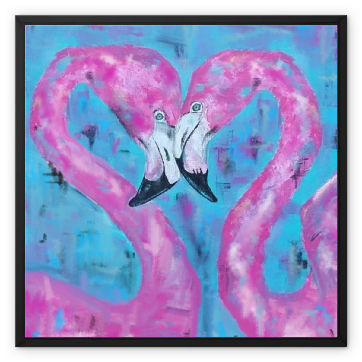 Flamingo Tango Framed Canvas