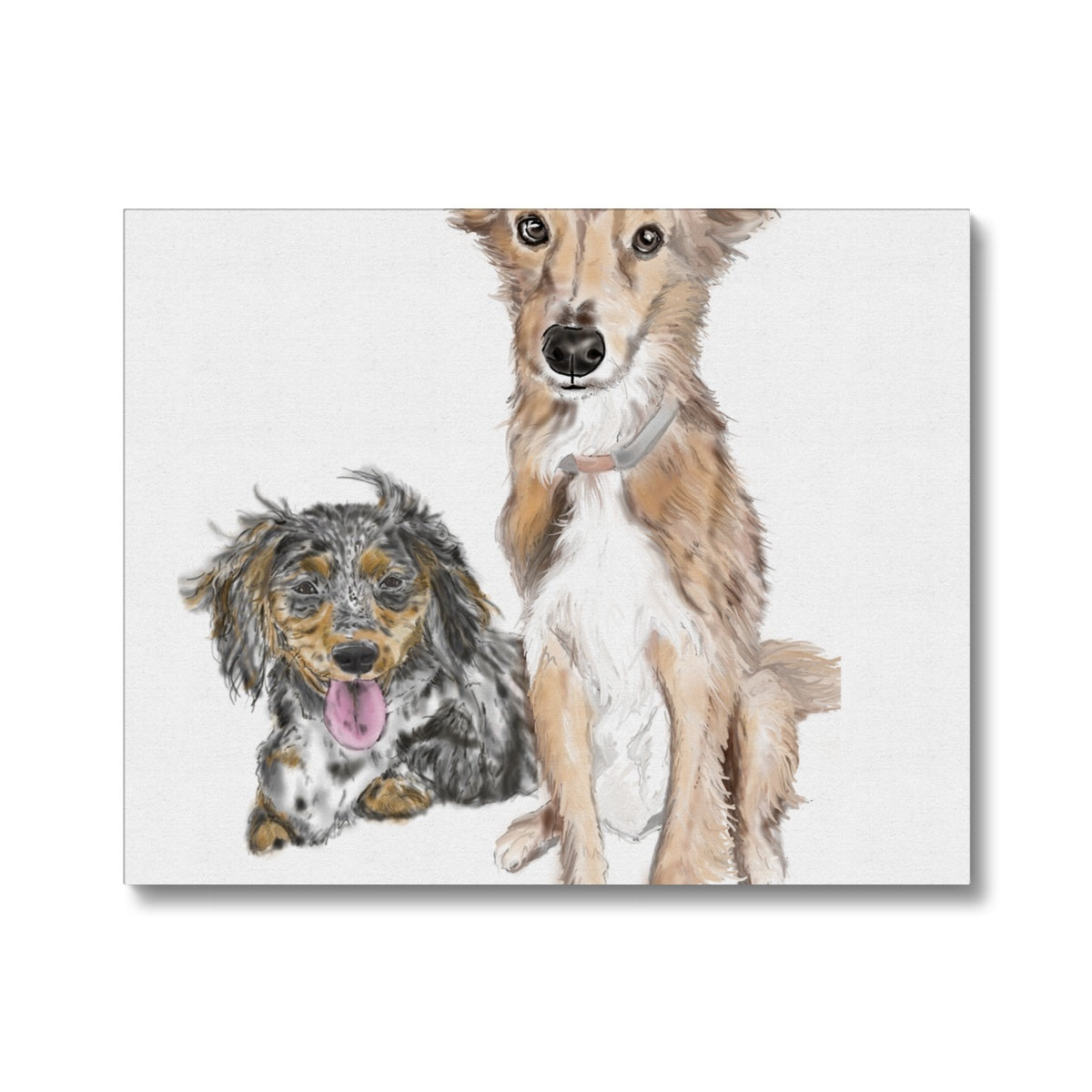 Customer Requests Nicky & Eevee Pet Portrait  Canvas