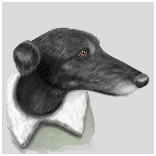 Greyhound Portrait Sticker