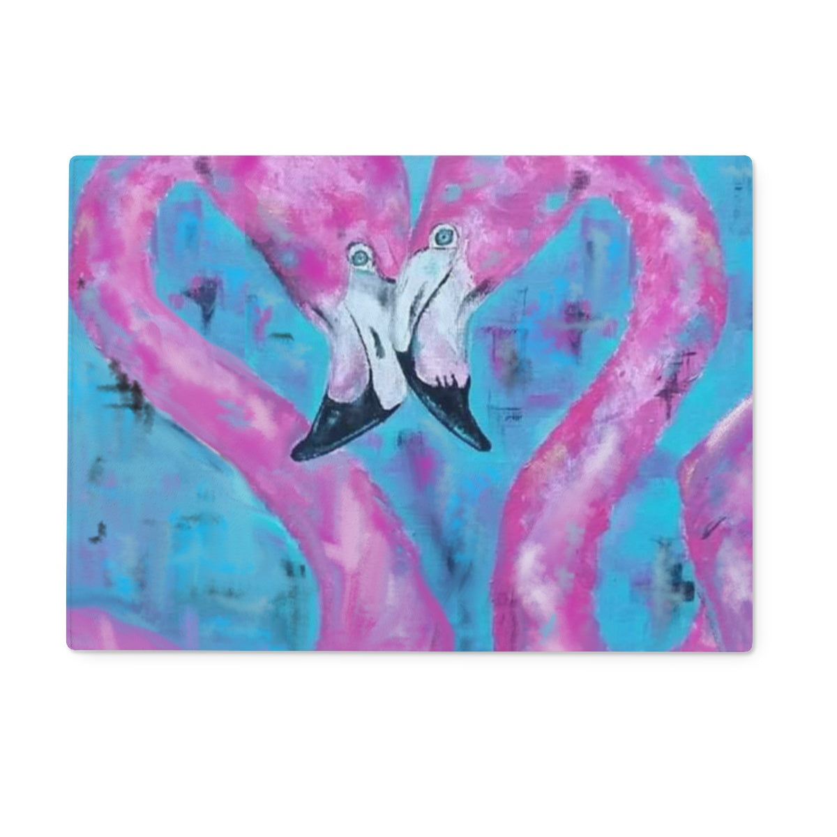 Flamingo Tango Glass Chopping Board