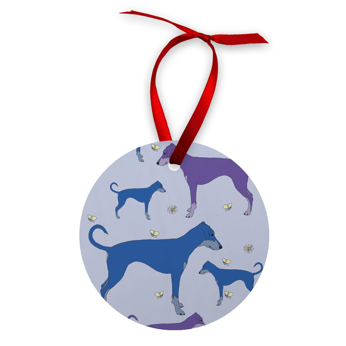 Rainbow Dogs Dobermans Wood Ornament