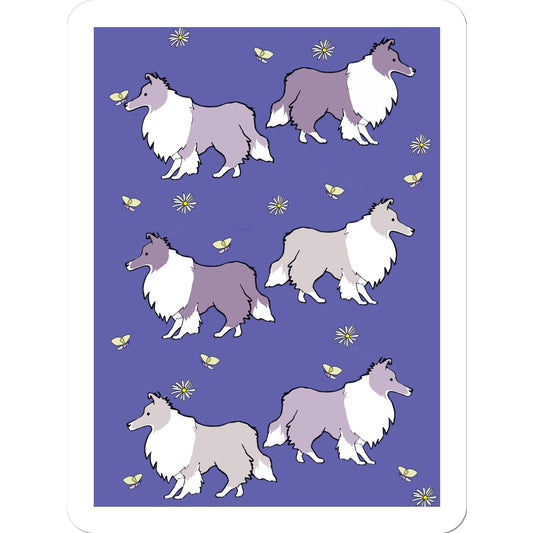 Sheltie Very Peri Rainbow Dogs  Sticker
