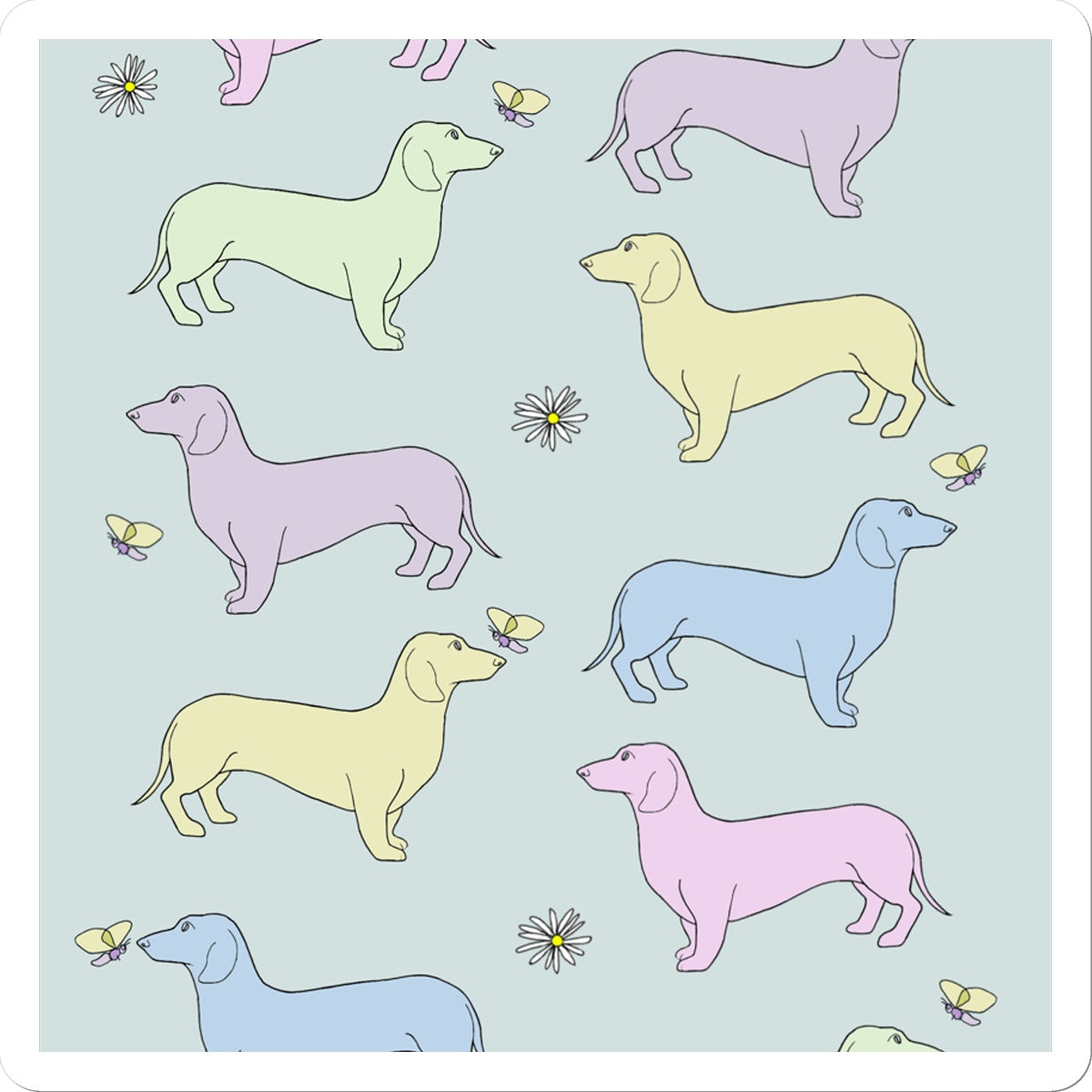 Rainbow Dachshunds Rainbow Dogs  Sticker