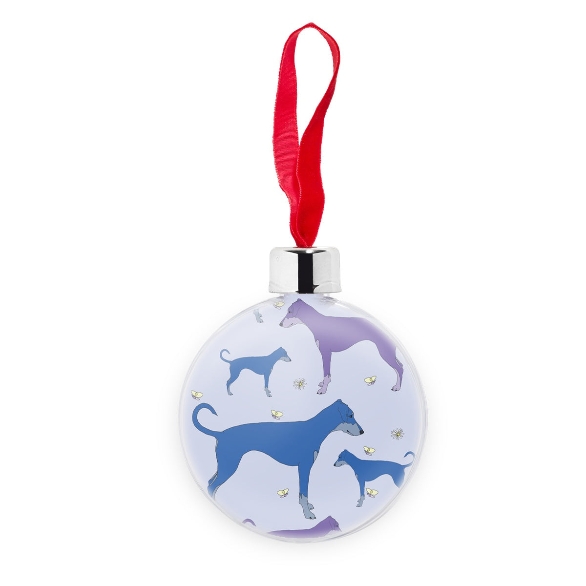 Rainbow Dogs Dobermans Transparent Christmas bauble