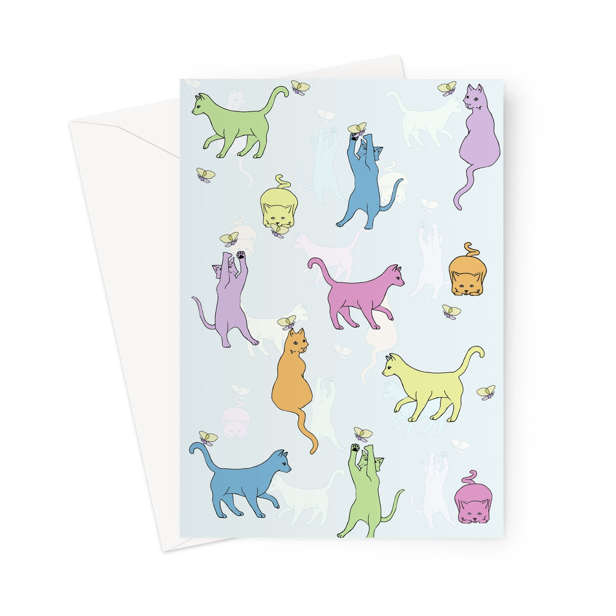 Rainbow Cats Greeting Card