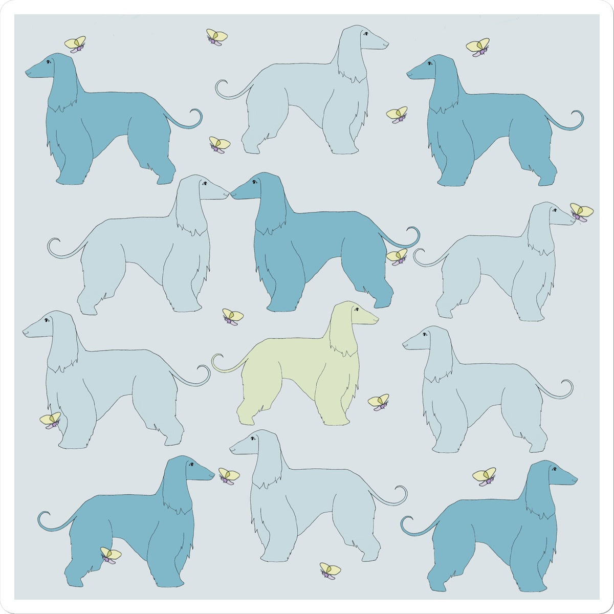 Afghan Breeze Rainbow Dogs Sticker