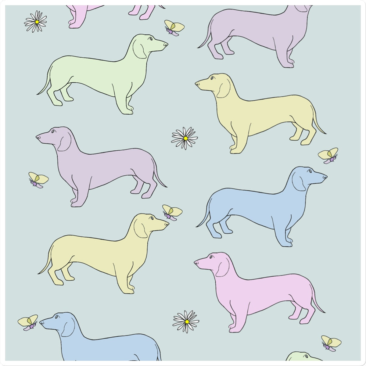 Rainbow Dachshunds Rainbow Dogs  Sticker