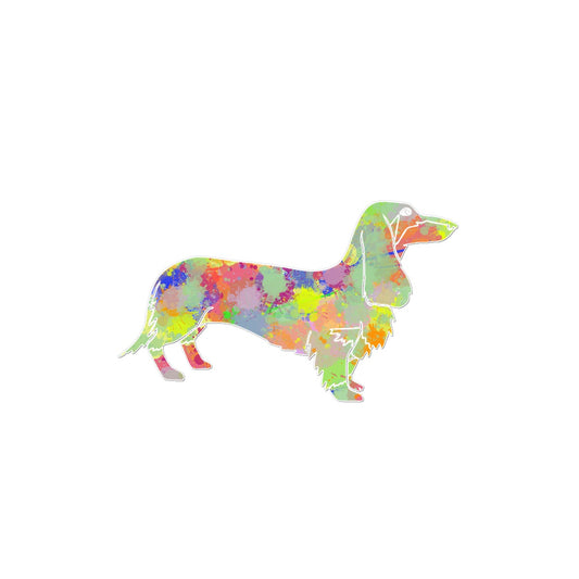 Rainbow Splash Sausage Dog Temporary Tattoo