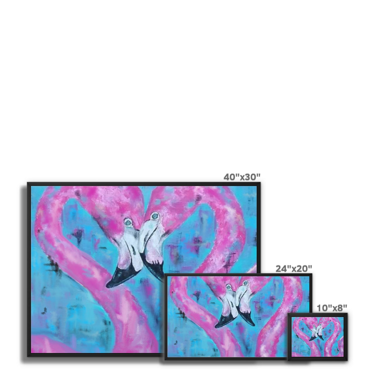 Flamingo Tango Framed Canvas