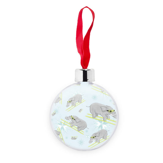 If you've never seen an elephant ski Transparent Christmas bauble