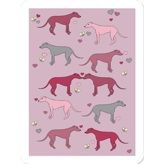 Greyhound Love Rainbow Dogs  Sticker