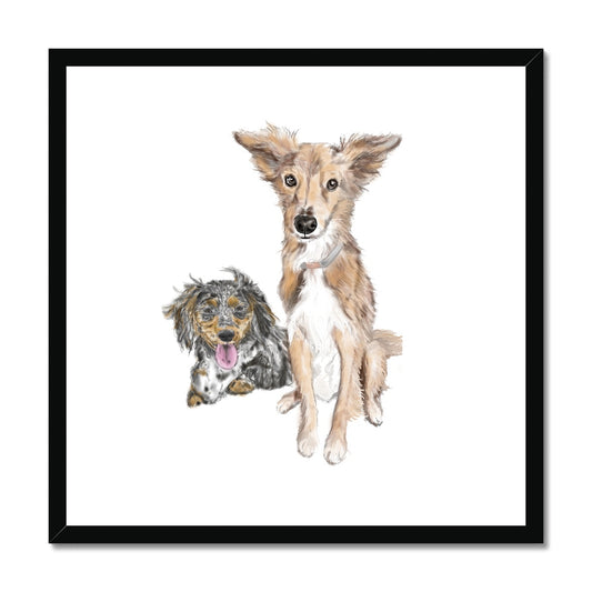Customer Requests Nicky & Eevee Pet Portrait  Framed & Mounted Print