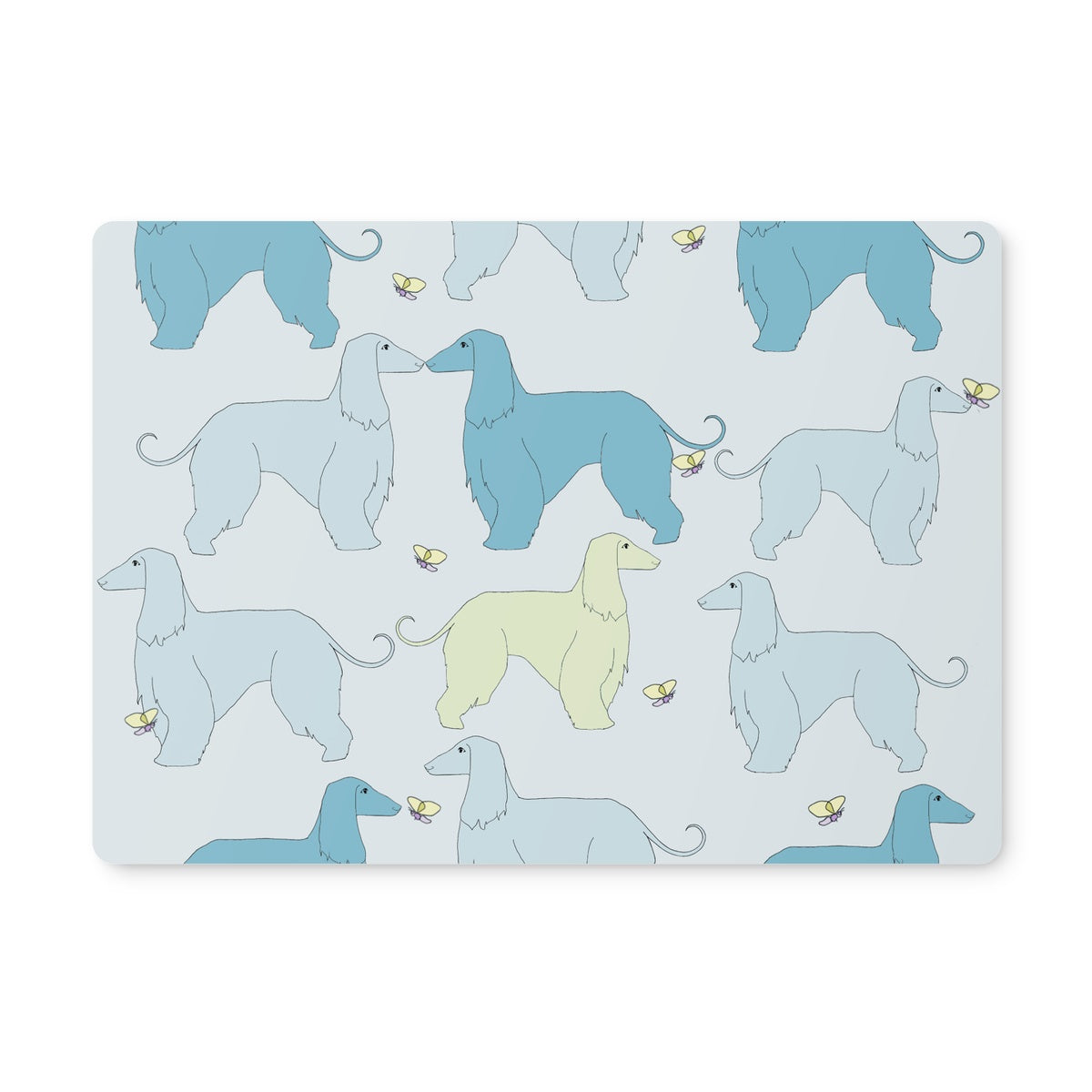 Afghan Breeze Rainbow Dogs Placemat