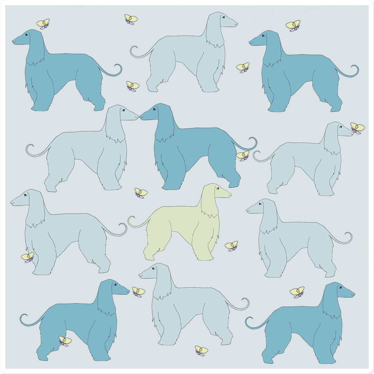 Afghan Breeze Rainbow Dogs Sticker