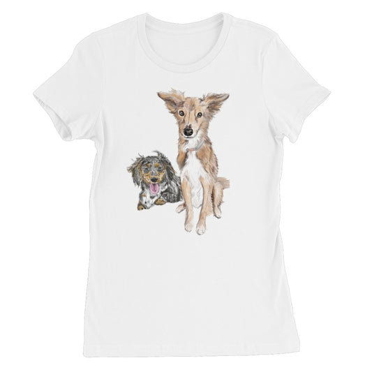 Customer Requests Nicky & Eevee Pet Portrait  Women's Favourite T-Shirt