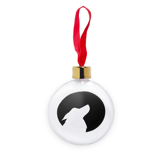 Howling at the moon Halloween  Transparent Christmas bauble