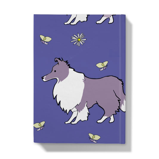 Sheltie Very Peri Rainbow Dogs  Hardback Journal