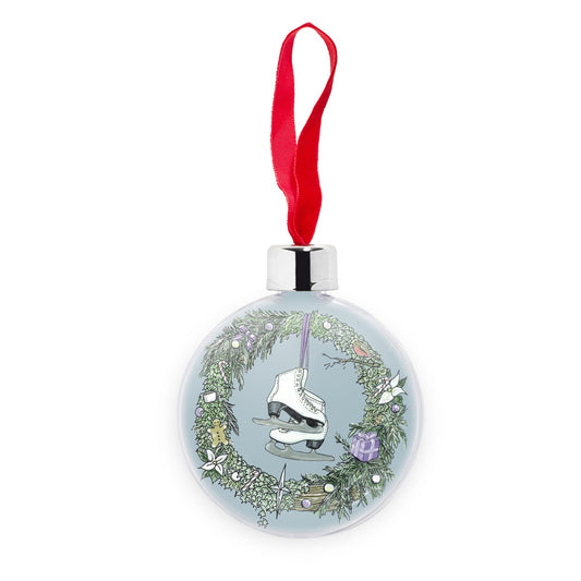 Get your Christmas skates on  Transparent Christmas bauble