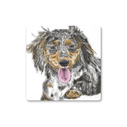 Dachshund Cross Portrait  Coaster