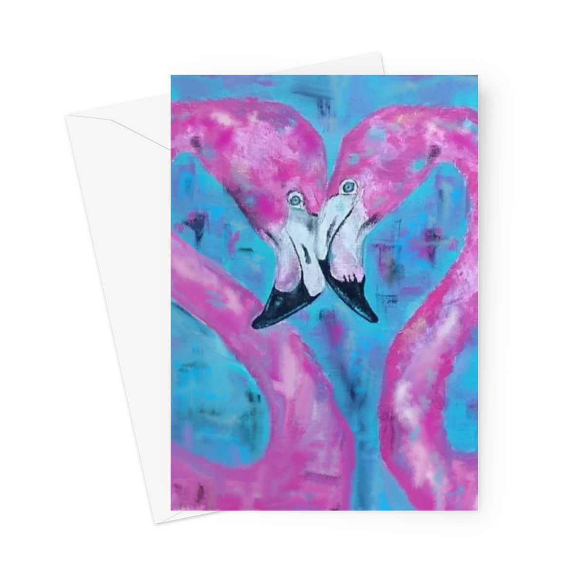 Flamingo Tango Greeting Card