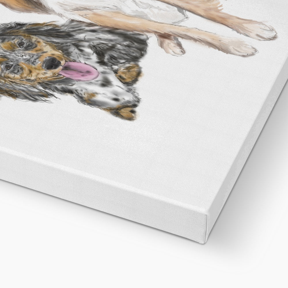 Customer Requests Nicky & Eevee Pet Portrait  Canvas