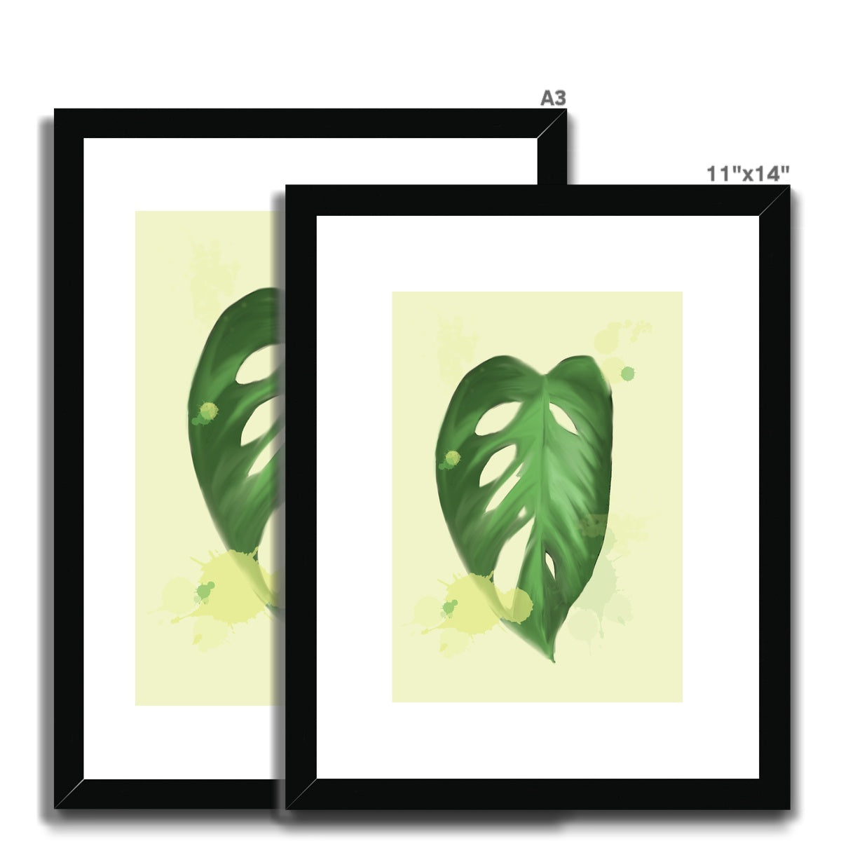 Monkey Mask Houseplant Framed & Mounted Print