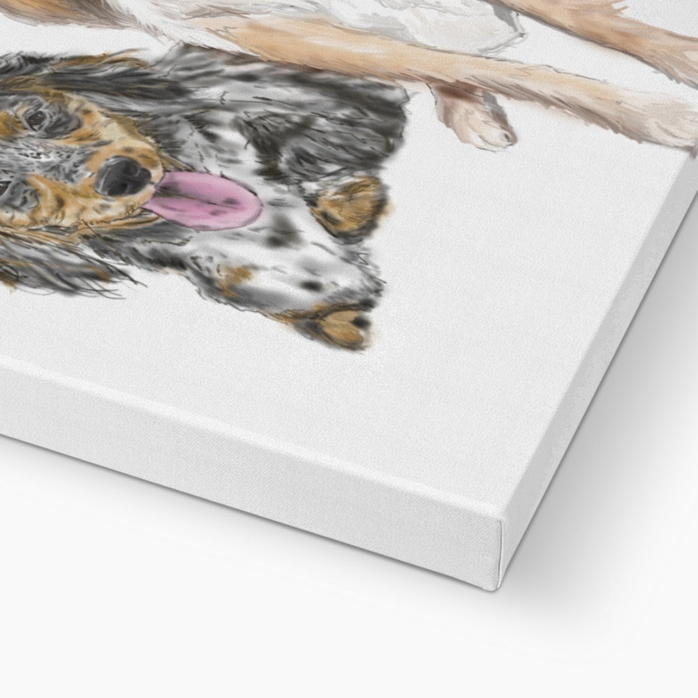 Customer Requests Nicky & Eevee Pet Portrait  Canvas