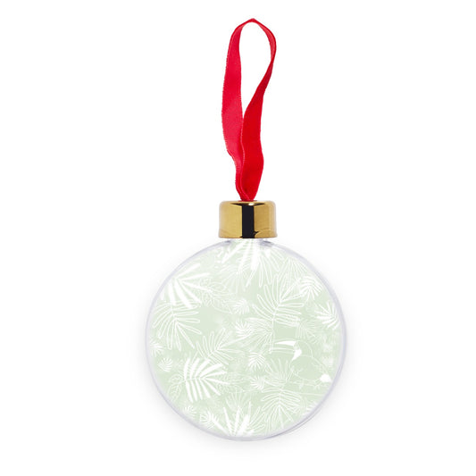 Wild Tigers and Toucans Transparent Christmas bauble