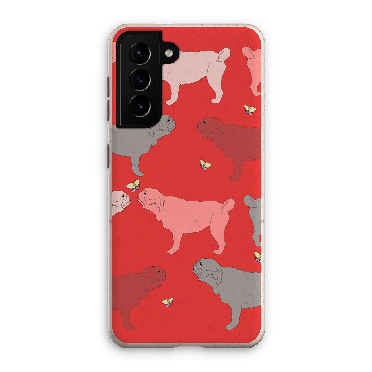 Rainbow Dogs Pug  Eco Phone Case