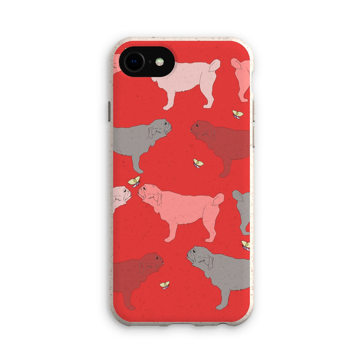 Rainbow Dogs Pug  Eco Phone Case