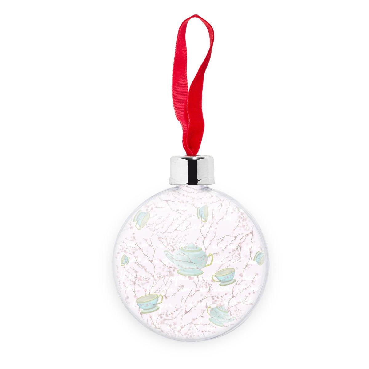 In celebration of tea Transparent Christmas bauble